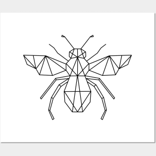 Geometric bee Posters and Art